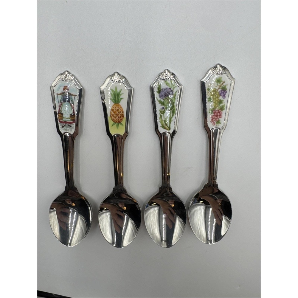 Vintage Avon 1985 Hospitality Spoons Italy United States Germany Scotland 4.5"